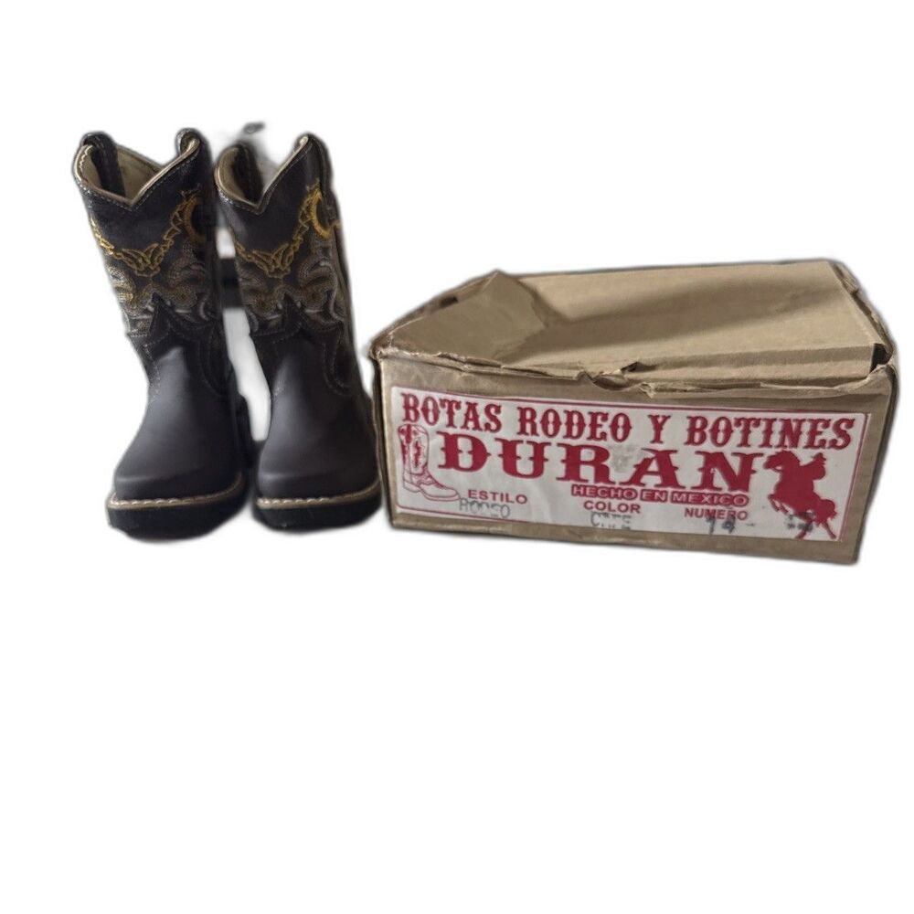 NIB Toddler Size 4 Rodeo Boots From Mexico In Color Cafe